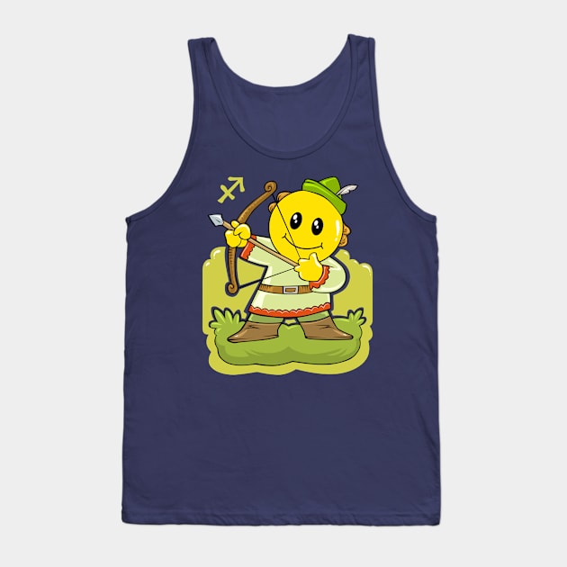 Smiley Sagittarius Tank Top by SpageGiant